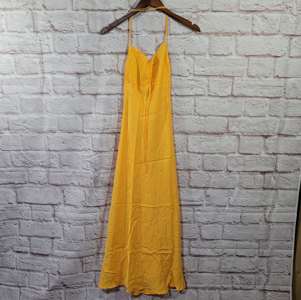 Zara Golden Yellow Midi Dress